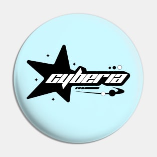 Cyberia Y2K Logo Design Pin