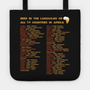 Beer In The Languages Of All 54 Countries Africa | African Explorer | Beer Dad | Nou Gaan Ons Braai | Fathers Day Tote