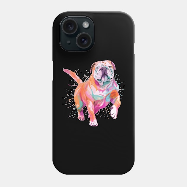 Dancing Dog Bulldog Lover Funny Dance Competition Phone Case by QQdesigns