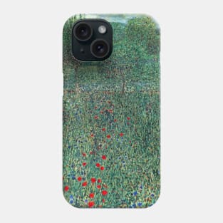 Flower Field in Litzlberg by Gustav Klimt Phone Case