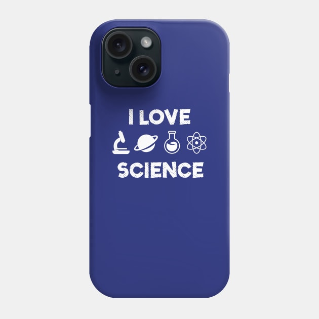 I Love Science Minimal Design Phone Case by happinessinatee