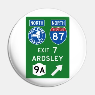 New York Thruway Northbound Exit 7: Ardsley Route 9A Pin