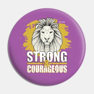 STRONG and COURAGEOUS Lion Pin