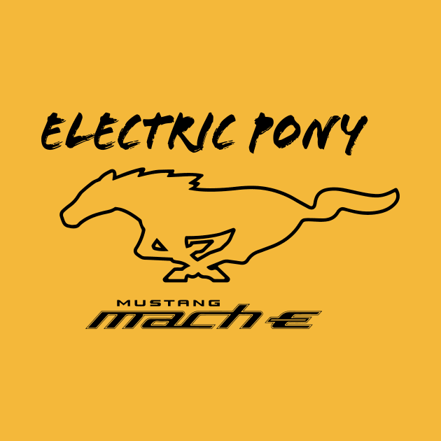 Mustang Mach-E - Electric Pony in Black by zealology