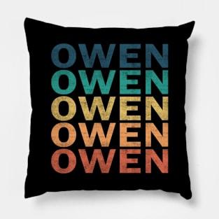 Owen Name T Shirt - Owen Vintage Retro Name Gift Item Tee Pillow