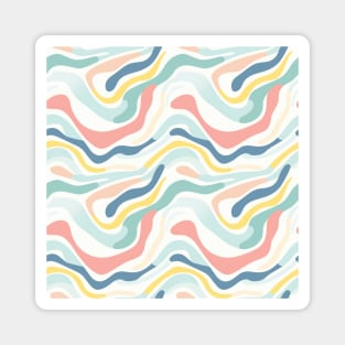 Autumn Nostalgia: Retro Pastel Doodle Delight Magnet