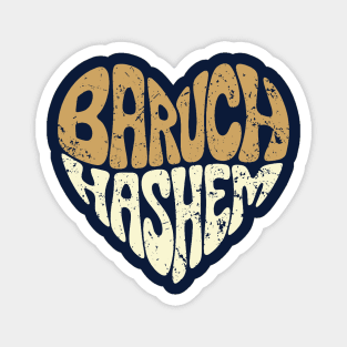 Baruch Hashem Heart Magnet