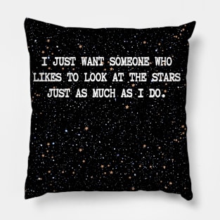 Love Quote on Star and Universe Pattern Pillow