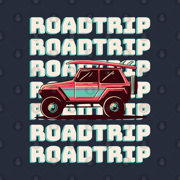 Roadtripping - Summer Beach Vacation Roadtrip by vystudio