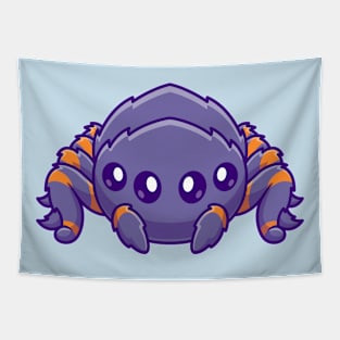 Cute Tarantula Cartoon Tapestry