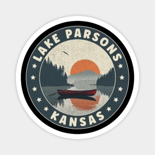 Lake Parsons Kansas Sunset Magnet