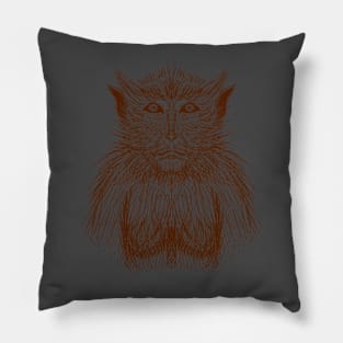 Monkey cross hatch Pillow