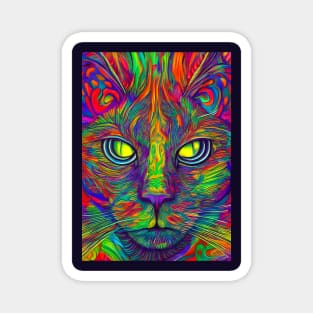 trippy cat 6 Magnet