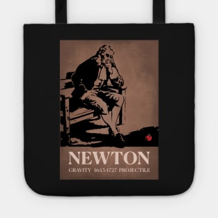 Sir Isaac Newton Apple Gravity Poster Tote