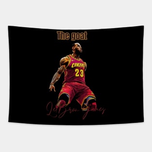 Lebron James Victor illustration artwork Tapestry