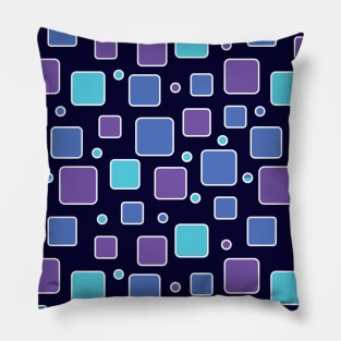 Blue and violet squares Pillow