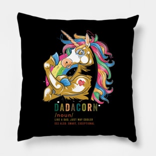 DadaCorn Like A Dad Unicorn Father's Day Pillow