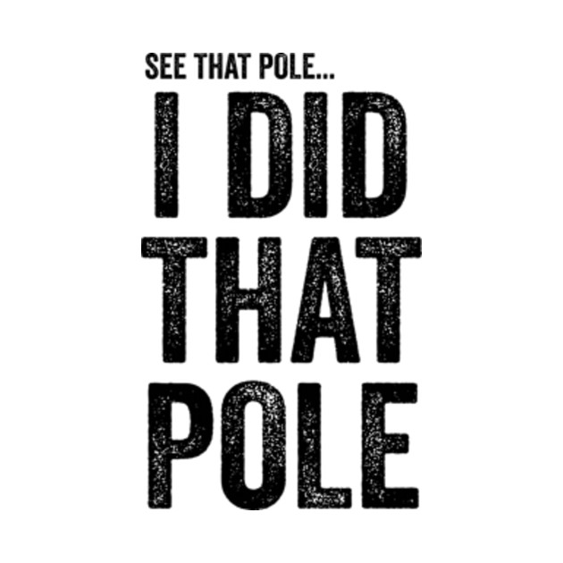 See That Pole I Did That Pole T-shirt Funny Lineman by Y2KERA