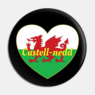 Castell-nedd Cymru UK Baner Cymru Calon Pin