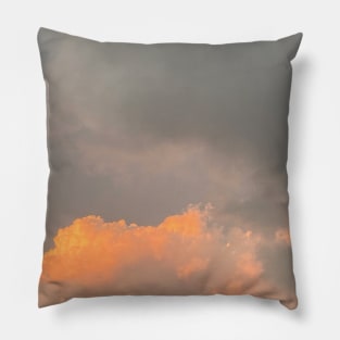 Two Tone Clouds - Sunset Clouds Pillow