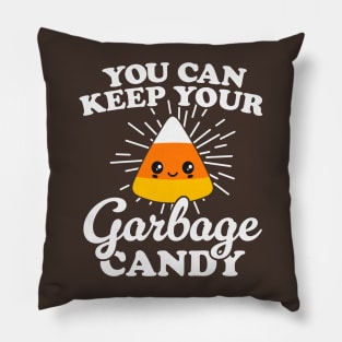 Cute Kawaii Candy Corn: Funny Halloween Garbage Candy Pillow