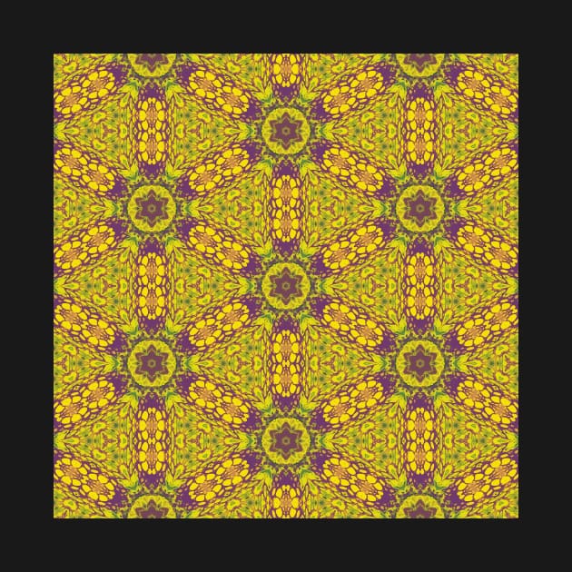 Detailed Yellow and Green Hex Shaped Star Pattern - WelshDesignsTP004 by WelshDesigns