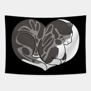 Classic Tabby Cat Love Tapestry