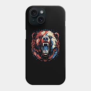 Patriotic Grizzly Bear Phone Case