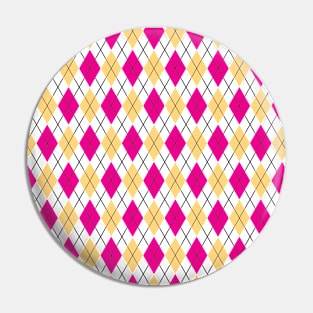 Pink and Yellow Argyle Pin