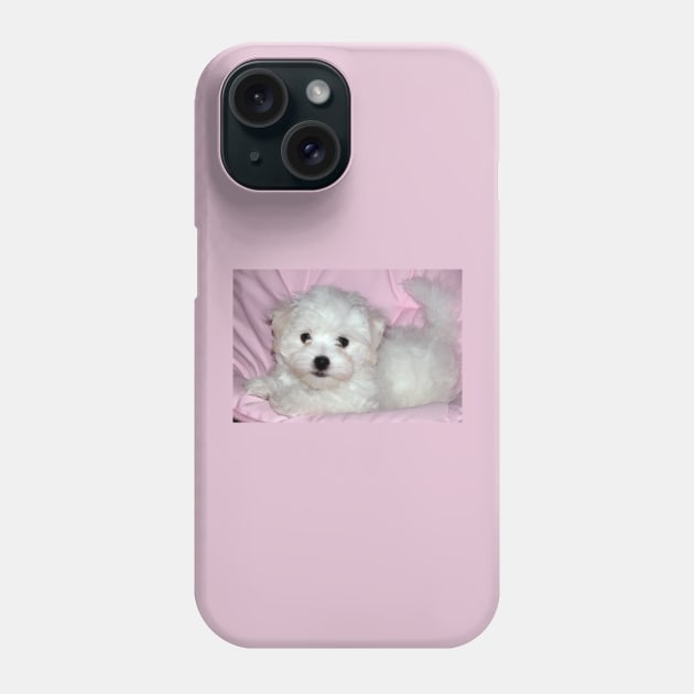 photo puppy pretty in pink Phone Case by mystudiocreate