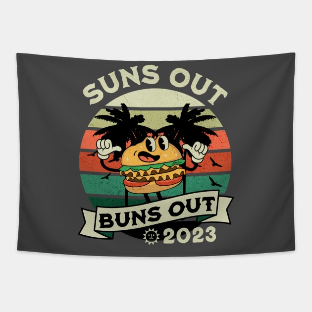 Suns Out Buns Out Tapestry by RuthlessMasculinity