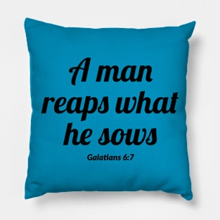 A man reaps what he sows bible quote Pillow