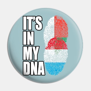 Malagasy And Luxembourgish Mix Heritage DNA Flag Pin