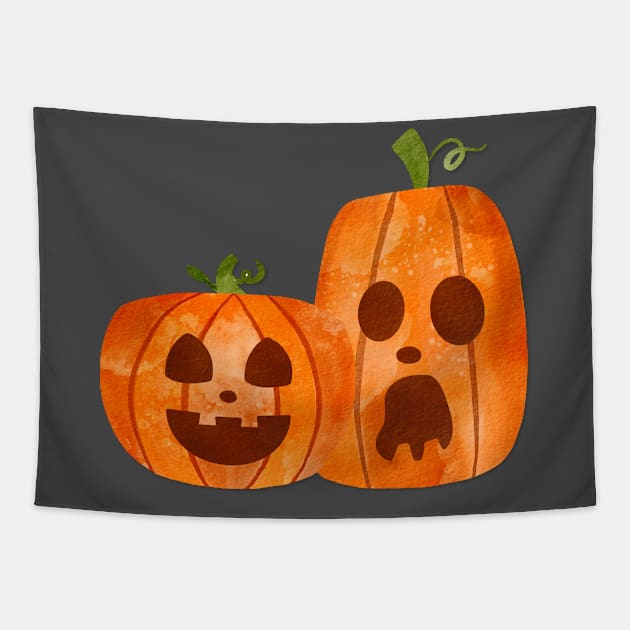 Spooky Pumpkins Tapestry by MutchiDesign