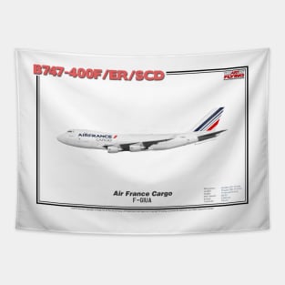 Boeing B747-400F/ER/SCD - Air France Cargo (Art Print) Tapestry