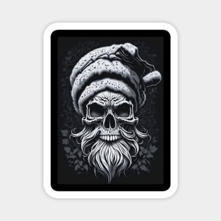 Santa black and white head Magnet