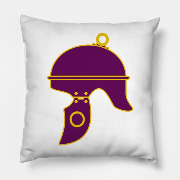 Republican Roman Helmet (Purple) Pillow by PabloDeChenez