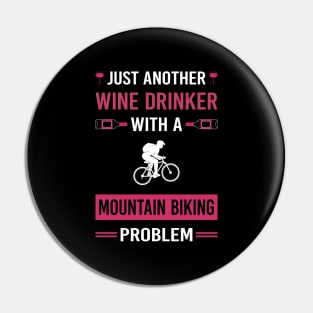 Wine Drinker Mountain Biking MTB Pin