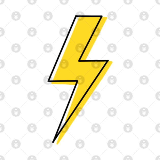 yellow lightning bolt by gdm123