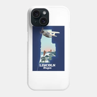 Lincoln Oregon Travel map Phone Case