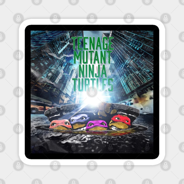 teenage mutant ninja turtles 1990 Magnet by creativespero