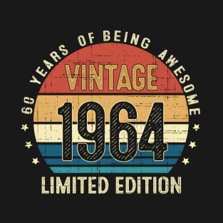 60 years old 60th Birthday Anniversary Gift Limited 1964 T-Shirt