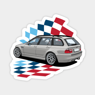 Silverstone Silver Wagon Magnet