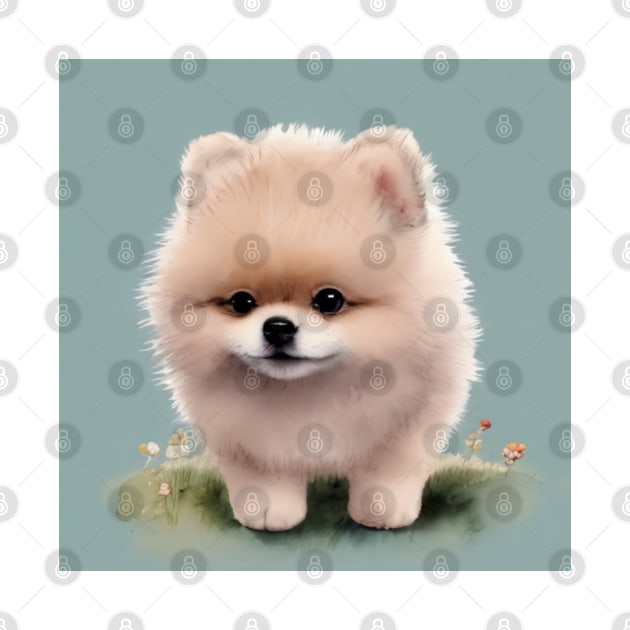 Cute Pomeranian Puppy Art 2 by cutiepeaupies