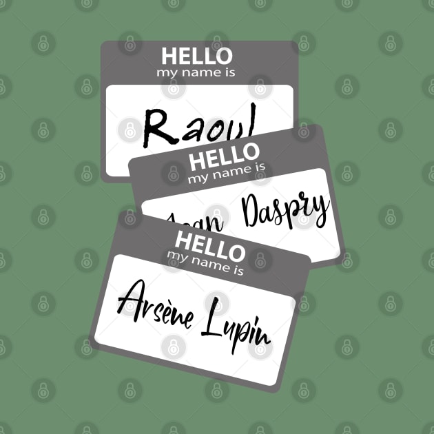 Arsène Lupin book name tag by Bookishandgeeky