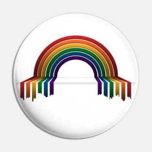 LGBTQIA+ Pride Flag 3D Drip Rainbow Pin