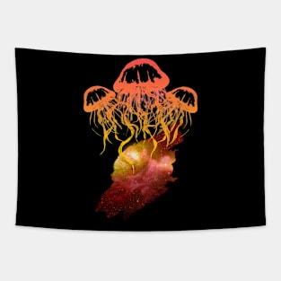 Fantasy Jellyfish - Orange Tapestry