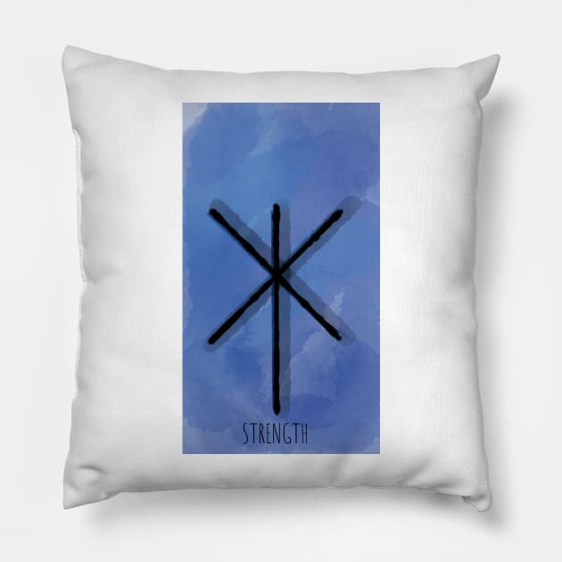 Bind Rune: Strength Pillow by neetaujla