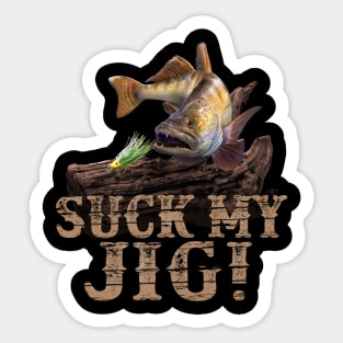 Walleye Funny Fishing Gift Stickers for Sale