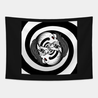 Extended Spiral Skull Tapestry